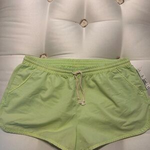 Vibrant Lime Women's Athletic Shorts